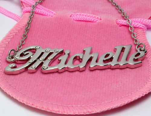 Name Necklace MICHELLE - 18ct White 