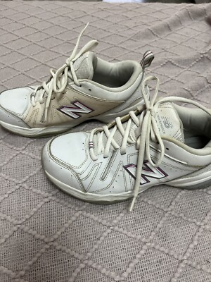 NEW BALANCE 619 WHITE LEATHER ATHLETIC WALKING WOMENS 10D SHOES