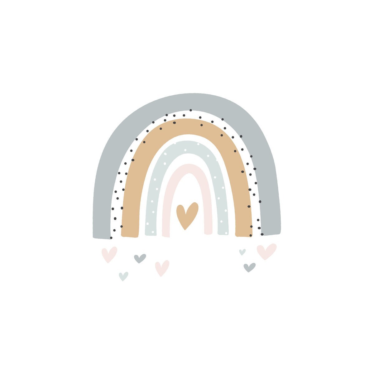 Foglio Crochetts Grey Rainbow 30 x 42 x 1 cm