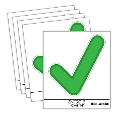 Check Mark Symbol Laptop Water Bottle Car Window Sticker 5 Pack