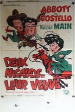 DEUX NIGAUDS ET LEUR VEUVE ORIGINAL MOVIE POSTER 120x160 Bud Abbott 