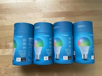 Tuya A19 WiFi Smart LED Light Bulb 9W RGB Color Lamp for Alexa Google 4 PCs US