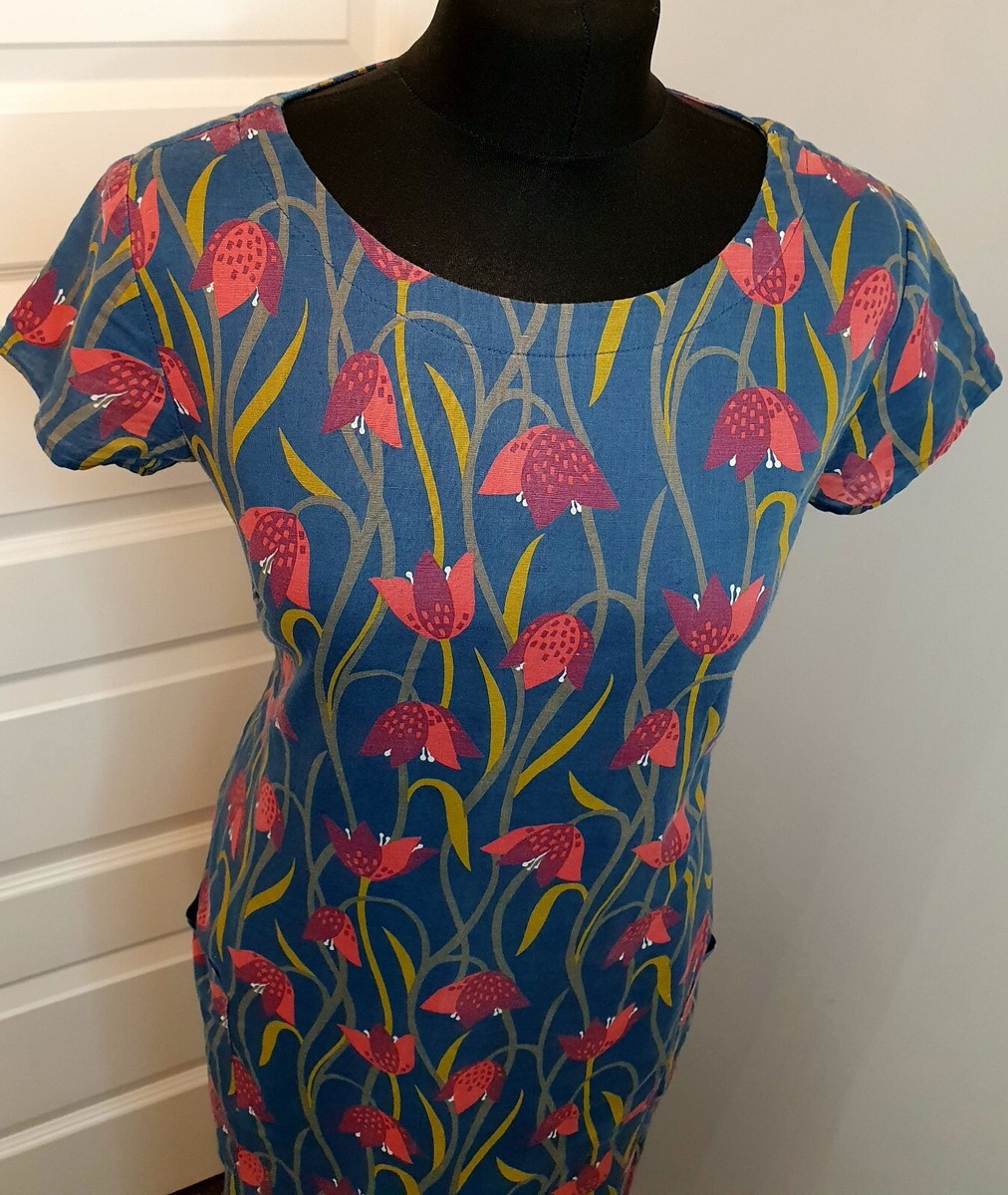 seasalt ladies dresses Cornwall River Cove Dress Floral Blue, Pink & Yellow Size UK 10 Cotton lastminute