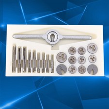 30PCS Dies Taps Set Adjustable M1.0-M2.5 2mm HSS Metric Dies Spanner w/ T Handle