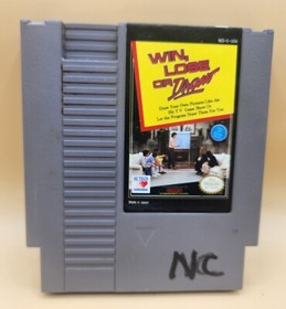 VINTAGE 1988 Win, Lose or Draw - Nintendo NES Game - 2 Manuals + Sleeve , EUC