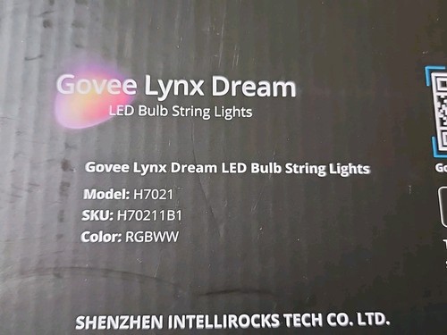 Govee Lynx Dream LED Bulb Outdoor String Lights Open Box Dimmable H7021 - Picture 2 of 3