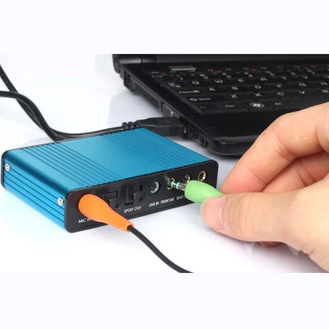 USB 6 Channel 5.1 External Optical Audio Sound Card S/PDIF Laptop PC CM6206 - Image 4 of 4