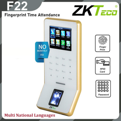 ZKTeco F22 Fingerprint Time Clock für kleine Unternehmen Keine monatliche Gebühr