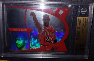 マイケル・ジョーダン　SPXトレーディングカード 1997 SPx Die-Cut Holo ProMotion #1 Michael Jordan BGS 9.5
