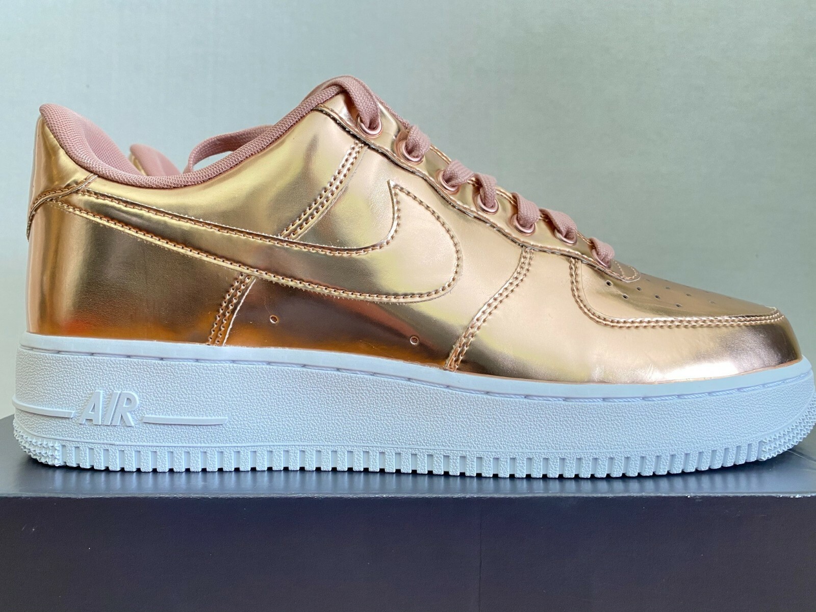 nike air force metallic rose gold