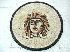 Handmade roman marble mosaic Wall hanging MEDUSA MOSAIQUE