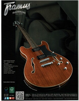 2012 FRAMUS Mayfield Legacy Electric Guitar Vintage Ad 