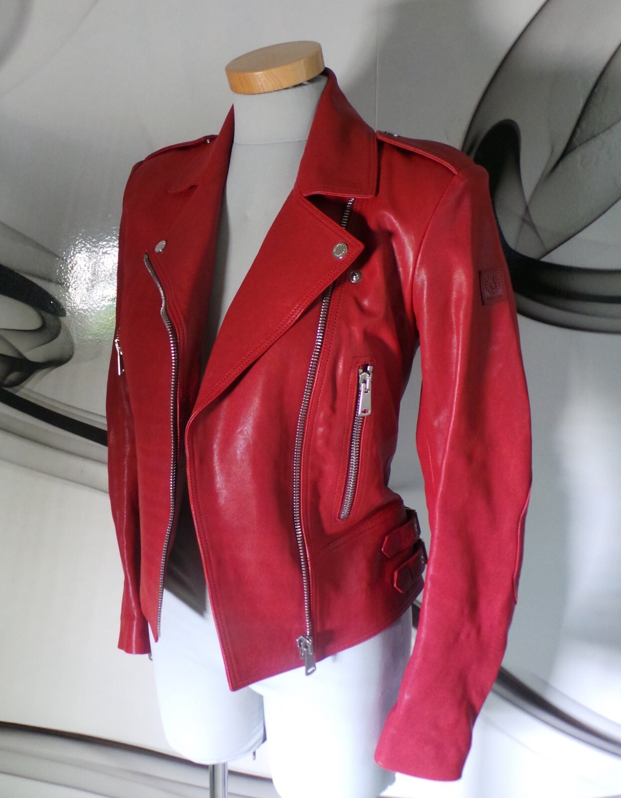 Belstaff FITTED REAL Leather JACKET COAT SIZE UK 8 OR EU 40 vinted ' image 2