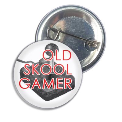 Old Skool Gamer Button Anstecker Pin Anstecker (25, 55 oder 77 mm)