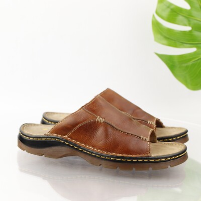 Dr Martens Mens Sandal Size 10 Brown Leather Slide Casual  display picture 2
