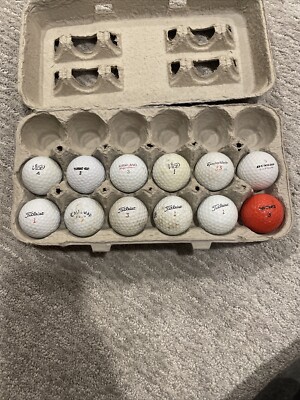 12 miscellaneous￼used golf bals