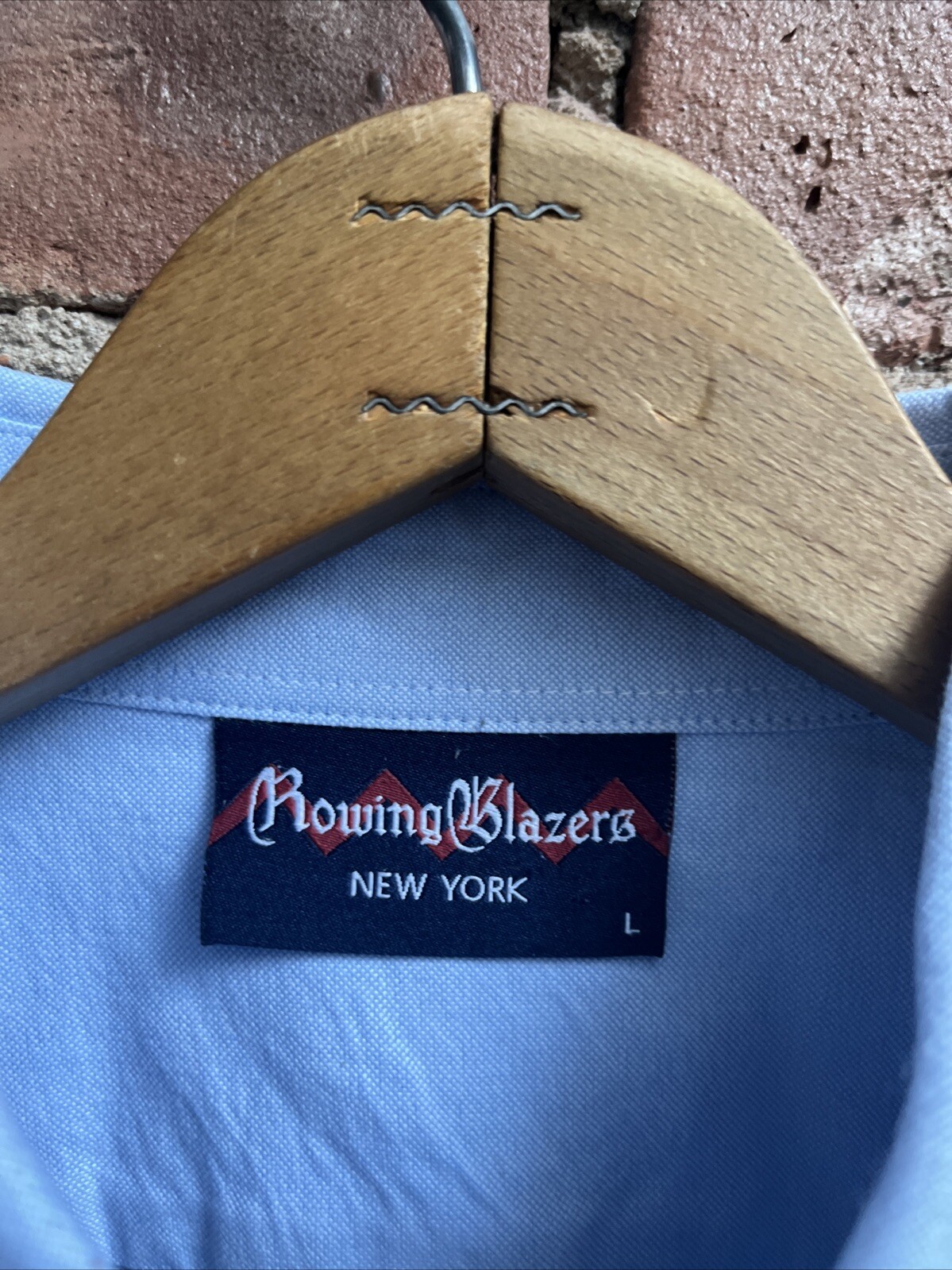 FILA Blazer da canottaggio camicia Oxford uomo taglia large slim blu cotone Portogallo