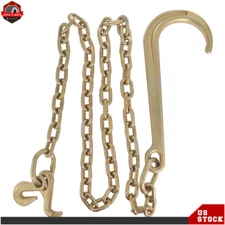 Grade 70 5/16 x 6 FT Tow Chain 15" J Hook Mini R Hook Recovery Wrecker Axle