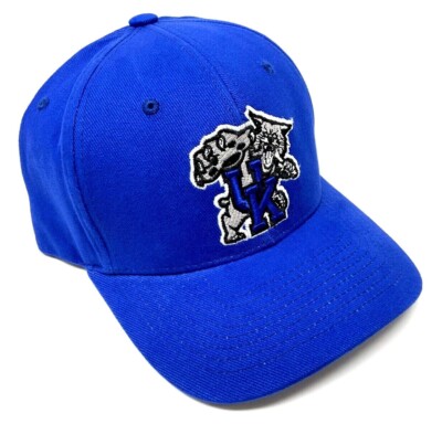 UNIVERSITY OF KENTUCKY WILDCATS LOGO ROYAL BLUE ADJUSTABLE CURVED BILL HAT CAP