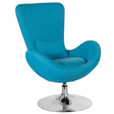 Flash Egg Aqua Fabric Side Reception Chair - CH-162430-AQ-FAB-GG