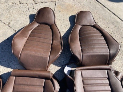 PORSCHE 944 924 76-84 FRT&REAR UPHOLSTERY SEAT KIT BROWN GERMAN
