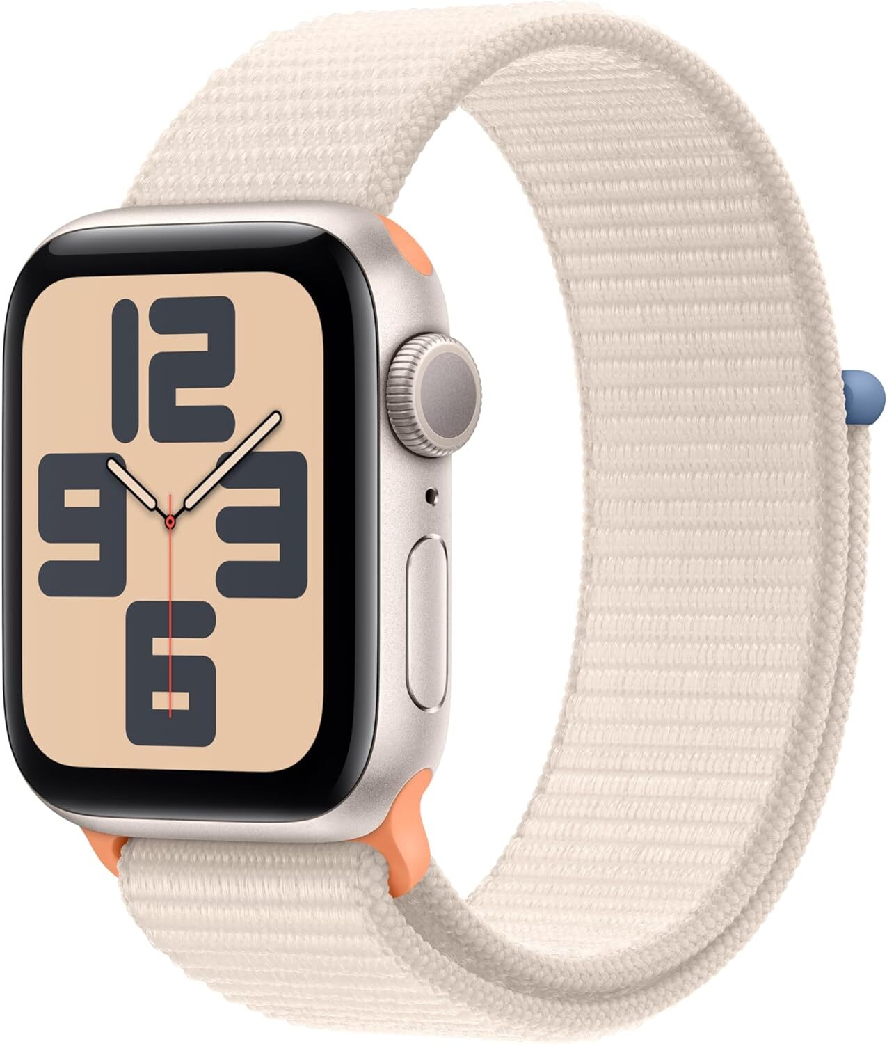 Apple Watch SE 2nd Generation 44mm Starlight Aluminum Case Starlight Sport Loop-image