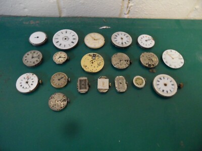 Watch Movements Cyma, Dreadnaught, Maru, Bentima 17 Jewels, Benson 15 Jewels etc