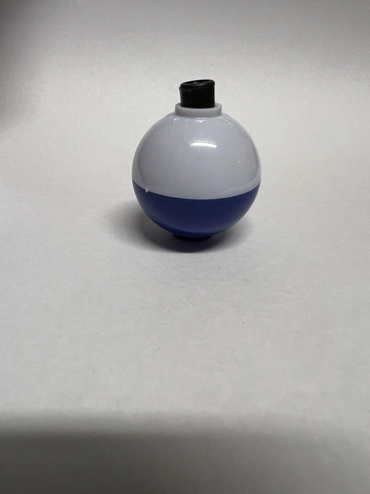 6pk Fishing Bobber Plastic Snap-on 1.5” Blue/White