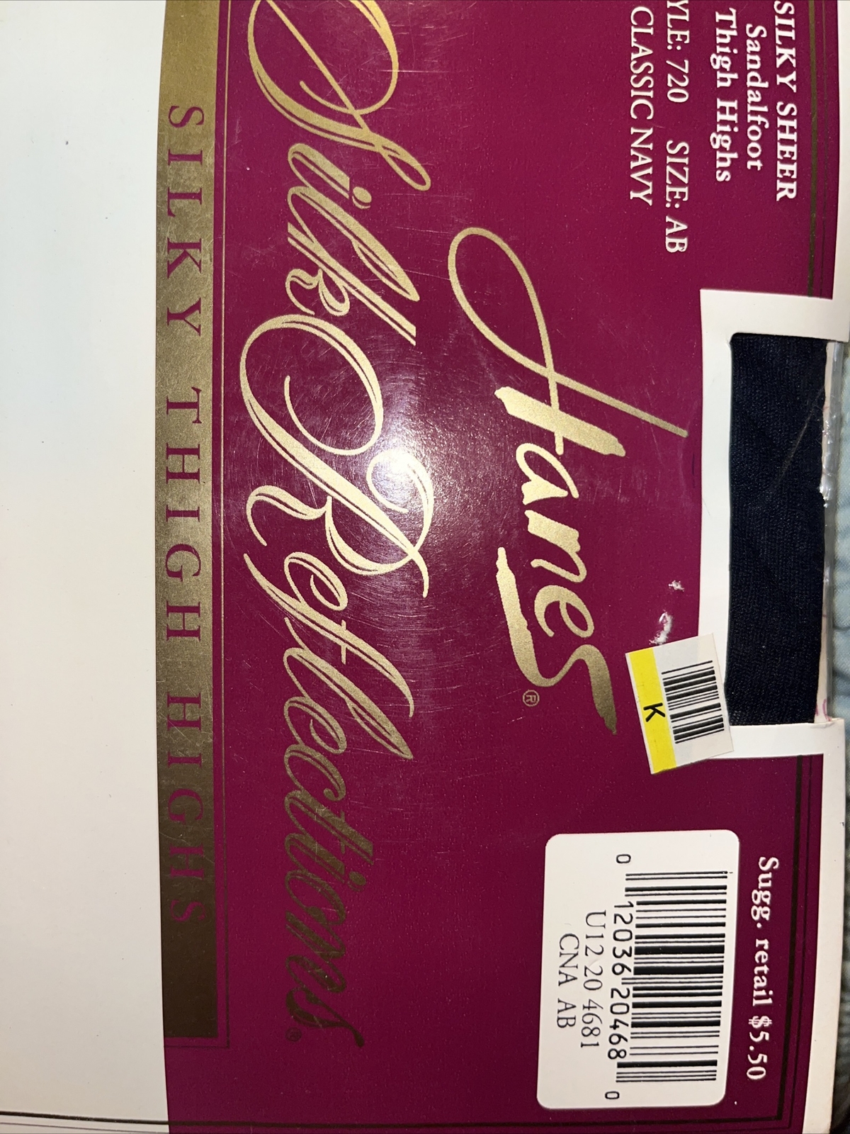 HANES SILK REFLECTIONS LACE TOP THIGH HIGHS,SILK SHEER SANDALFOOT