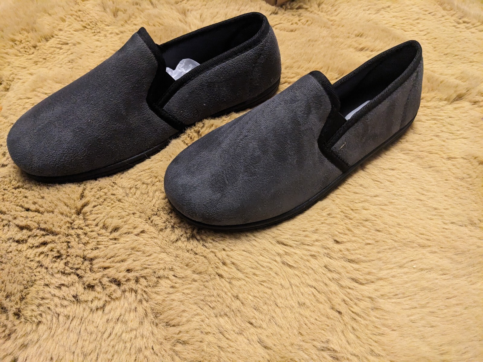 SAOLA Sleephhh Pantofole Uomo Edward Grigio Scamosciato Completo Memory Foam Suola
