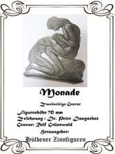 Erotische Zinnfigur Erotik Flachfigur Vitrinenfigur   "Monade"