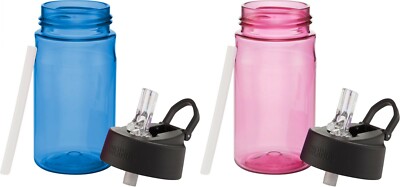 Kids Thermos Water Drinks Sports Bottle with Straw Hydration Reusable PINK