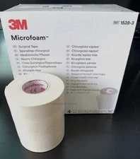 3M Microfoam ELASTIC FOAM Surgical Medical Tape 3" x 5.5 yds - 1, 2, 4 Rolls/Box