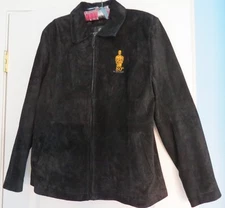 VINTAGE WOMEN'S LEATHER JACKET- OSCAR 80TH, SIZE L (plb7)