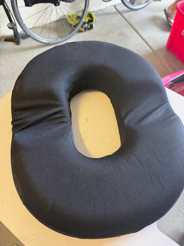 BlissTrends Donut Pillow Seat Cushion Black Memory Foam Ergonomic, Washable