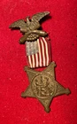 ALL ORIGINAL CIVIL WAR GAR VETERANS' MEMBERSHIP BADGE AND MEDAL- B52752