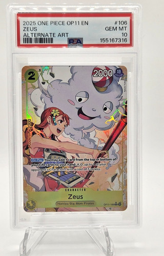 Zeus (Alternate Art) graded PSA 10 for sale on eBay