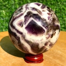390g Natural Dreamy Amethyst Ball Crystal Sphere Specimen Energy Healing Reiki
