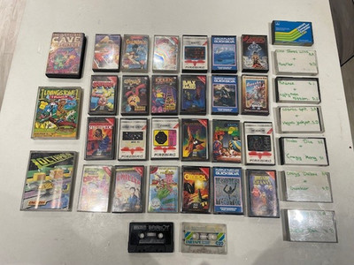 Commodore C64 Retro Vintage Spiele Konvolut Kassette Restposten. Seltene Titel 30+