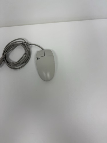Vintage HP Gray PS/2 Trackball Mouse 2 Button Wired 5182-8864 M-S34 - Picture 4 of 16