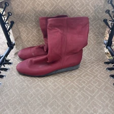 Arche Red Leather Ankle Boots /40