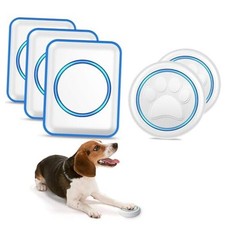 Dog Doorbell for Potty Training, Wireless Pet 2 Buttons  3 Receivers White