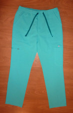 FIGS Cairo Cargo Scrub Pants Men's Size S Small Tall Aqua Color Style 1000200