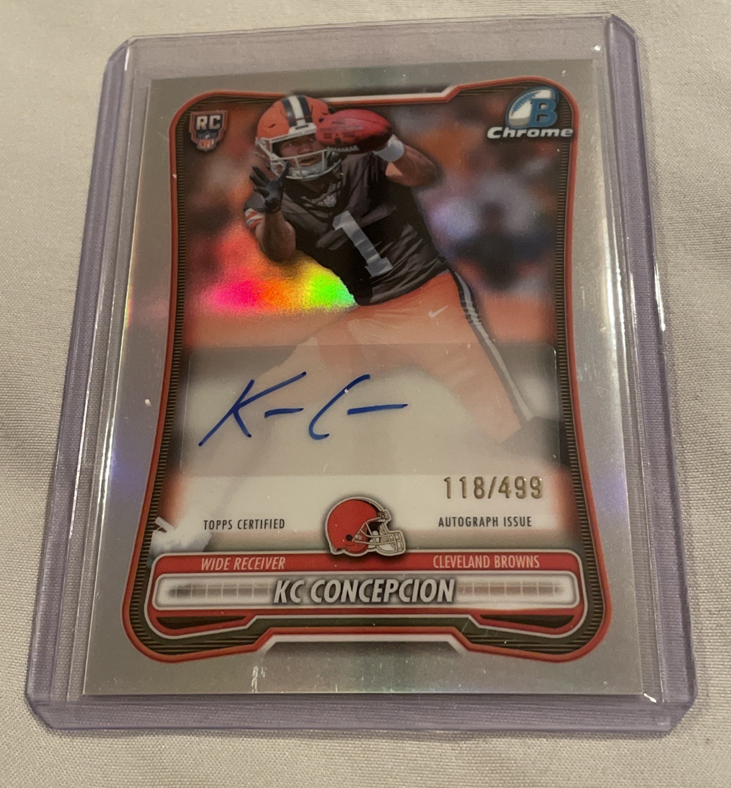 2026 Bowman#/499 Chrome Auto KC CONCEPCION Autograph Refractor Rookie RC BROWNS