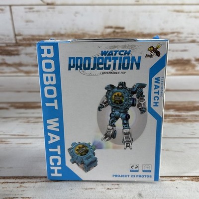 3 in 1 Transformed Robot Projection Watch Kids Toy Blue New in Box