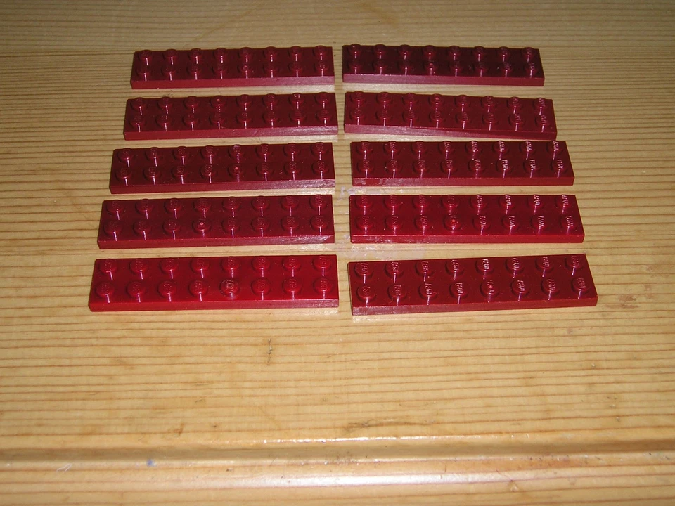 Lego 8 x Platte dünn Grundplatte Basic 2x8 3034 braun ( J 2 ) - Bild 2 von 2