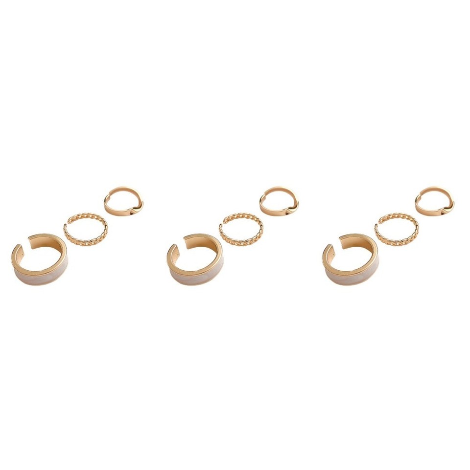 9 Pcs All-match Finger Rings Premium Finger Decorative Ring Simple ...