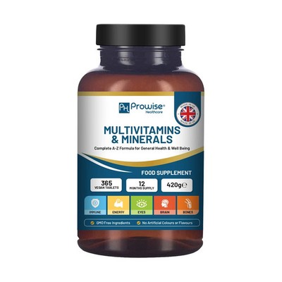 A-Z Multivitamine & Mineralstoffe - 365 vegane Multivitamin Tabletten Prowise Healthcare