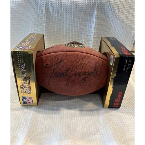 Buffalo Bills Trent Edwards Autographed Authentic Wilson The Duke NFL Football