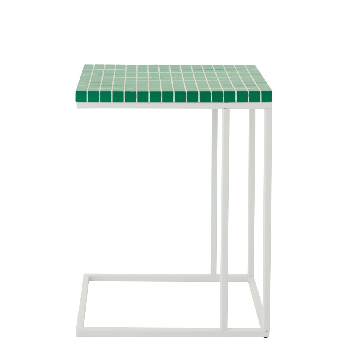 Table d'Appoint à Carreaux Spia 60cm Vert et Blanc